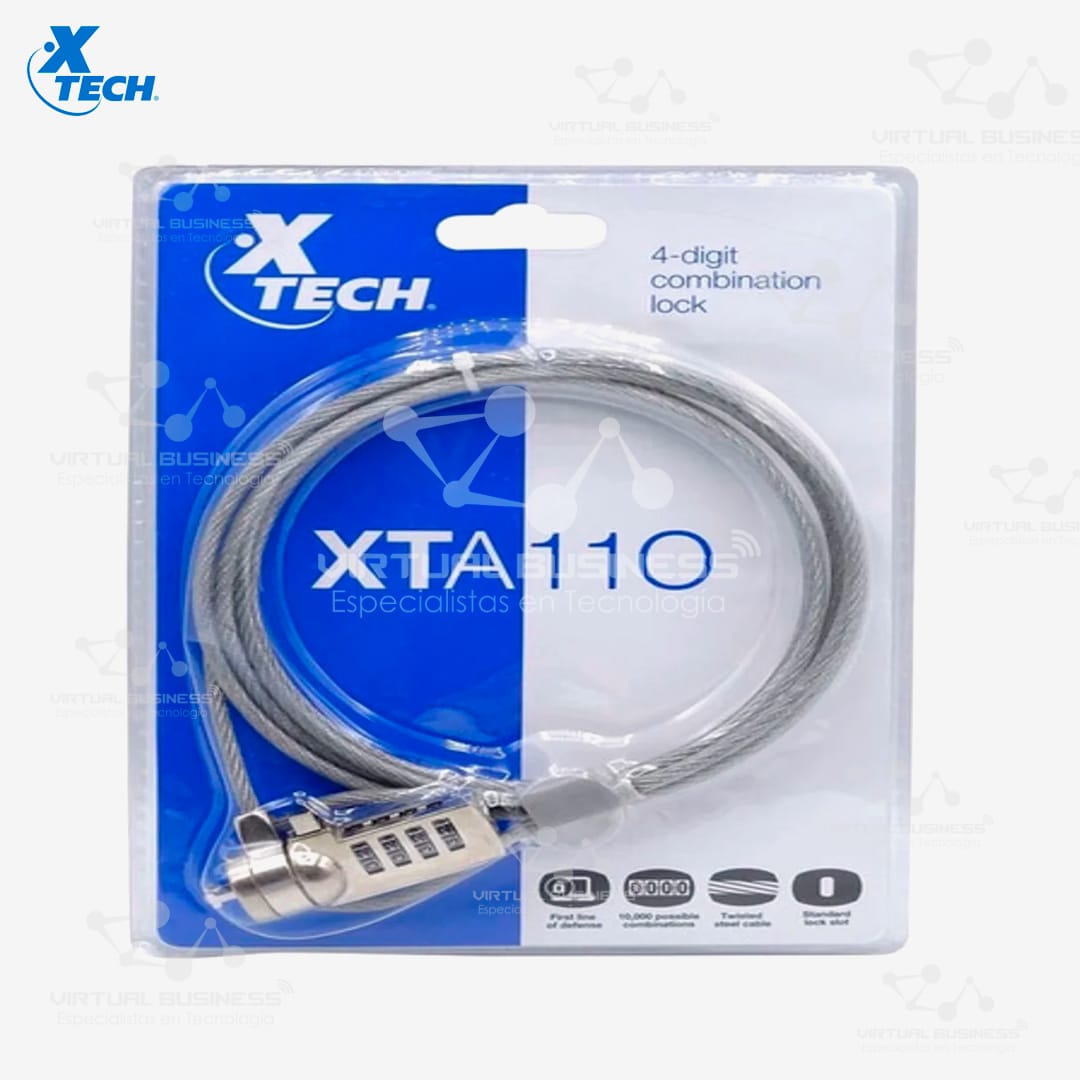 CABLE DE SEGURIDAD PARA PORTATIL XTECH XTA-110 - Imagen 2