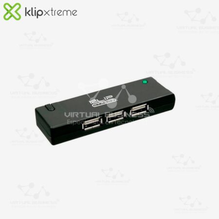 CONCENTRADOR USB KLIP EXTREME BLACK 4 PUERTOS KUH-410