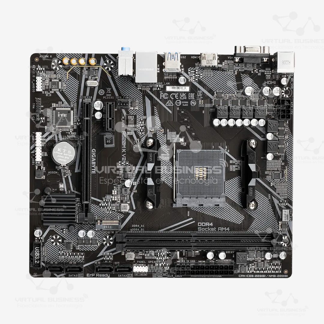 PLACA MADRE GIGABYTE A520M K V2 AM4 DDR4 - Imagen 2