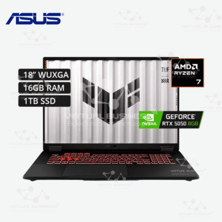 LAPTOP GAMER ASUS TUF A18 (FA808UH-RS74) 18” RYZEN 7 260, WUXGA 144HZ, RAM 16GB, SSD 1TB, RTX 5050 8GB