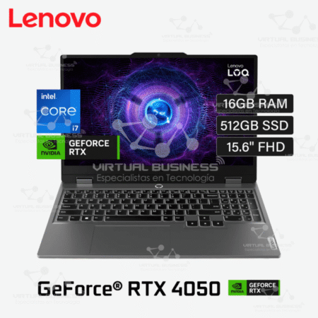 LAPTOP GAMER LENOVO LOQ 15IRX9 CORE I7-13650HX 16GB RAM 512GB SSD RTX 4050 15.6"