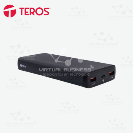 POWERBANK TEROS TE-7057N, 20000MAH, USB-A, USB-C, NEGRO