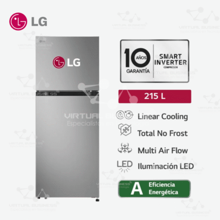 REFRIGERADORA LG 215L VT22BPY S/D PLATEADO
