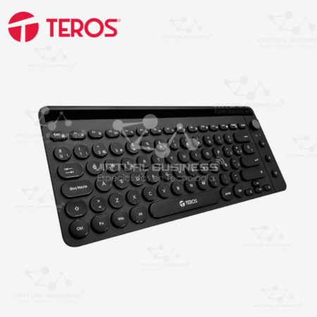 TECLADO INALÁMBRICO TEROS TE-4064N, 2.4 GHZ, BLUETOOTH 3.0 / 5.2, 80 TECLAS, NEGRO