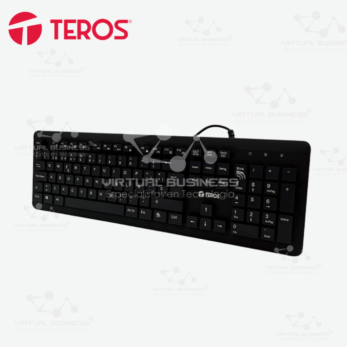 TECLADO LAVABLE TEROS TE-4065N, IPX7, USB, NEGRO - Imagen 2