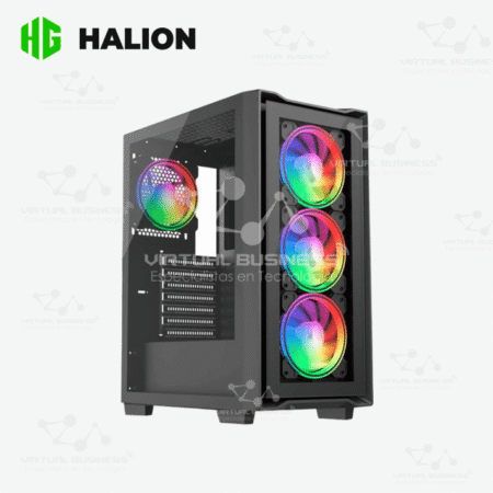 CASE GAMER HALION TITAN 108 S/FUENTE- VIDRIO TEMPLADO- 4XLED-RGB