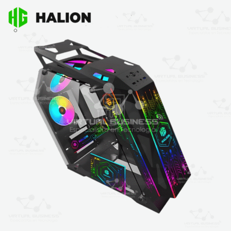 CASE GAMER MAXT HALION TRUENO 4xARGB HUB SIN FUENTE