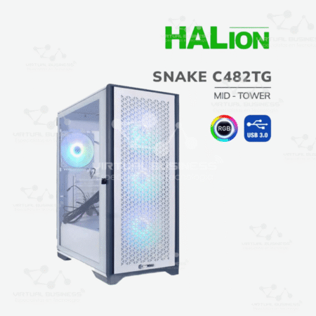 CASE HALION GAMER SNAKE C482TG S/FUENTE 4FAN RGB | 2 X USB2.0