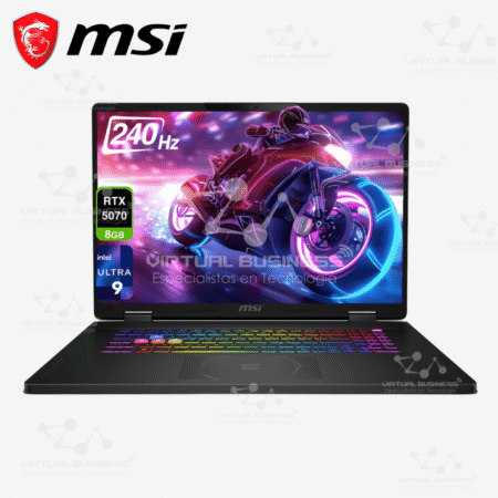 LAPTOP GAMER MSI CROSSHAIR 18 HX AI A2XW, INTEL CORE ULTRA 9 275HX HASTA 5.4 GHZ, RAM 32GB, SSD 1TB, 8GB NVIDIA GEFORCE RTX 5070, PANTALLA LED 18" QHD+ A 240HZ