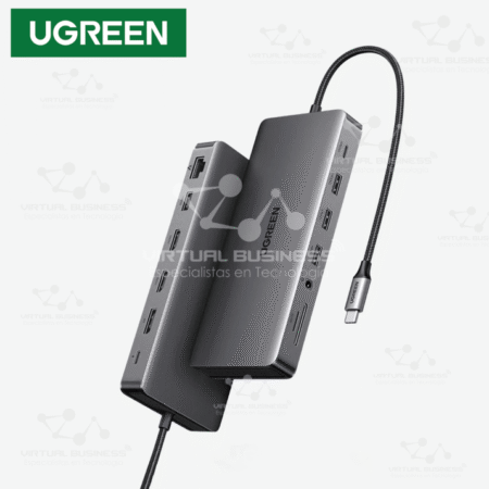ADAPTADOR HUB UGREEN REVODOK PRO 313 DE USB-C A DISPLAYPORT/HDMI/USB-A/USB-C/RJ45/SD/TF/PD/AUDIO 3.5MM | CM681 (15978)