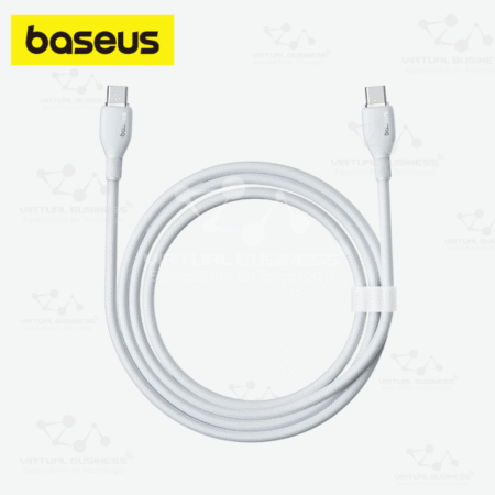 CABLE CARGA RÁPIDA TIPO C A TIPO C 100W 1.2M BASEUS PUDDING SERIES BLANCO