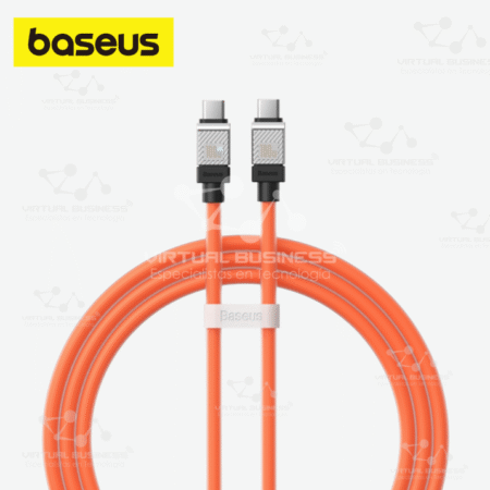 CABLE DE CARGA RÁPIDA TIPO-C A TIPO-C BASEUS COOLPLAY SERIES 100W - 1M NARANJA