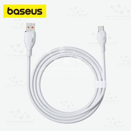 CABLE DE CARGA RÁPIDA USB A TIPO-C BASEUS PUDDING SERIES 100W - 2M STELLAR WHITE