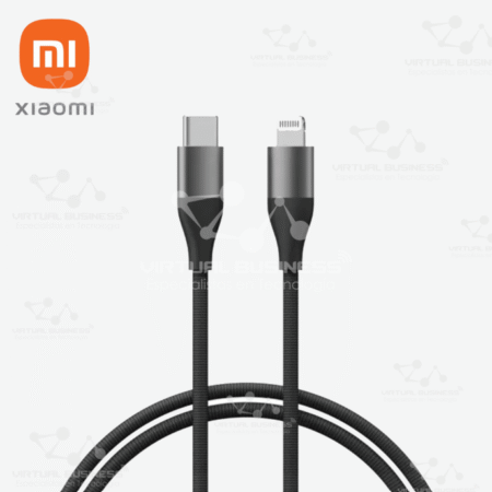 CABLE DE DATOS TRENZADO XIAOMI TIPO-C A LIGHTNING GRIS OSCURO