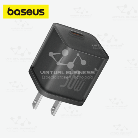 CARGADOR RÁPIDO BASEUS PUERTO TIPO C 30W NEGRO