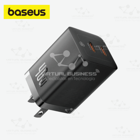 CARGADOR RÁPIDO BASEUS GAN5 PRO C+C 40W NEGRO