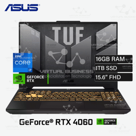 LAPTOP ASUS TUF FX507VV-WS74 INTEL CORE I7 13620H RAM 16GB DISCO 1TB SSD VIDEO RTX 4060 8GB 15.6" FHD WINDOWS 11