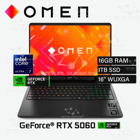 LAPTOP HP OMEN 16-AM0073DX INTEL CORE ULTRA 7 255H RAM 16 GB DISCO 1 TB SSD NVIDIA RTX 5060 8 GB 16″ WUXGA WINDOWS 11