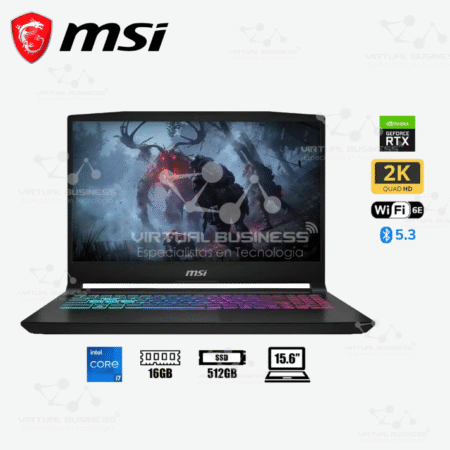 LAPTOP MSI CORE I7 14650HX KATANA 15 HX B14WEK-001US GAMING 15.6" 144HZ, RAM 16GB, SSD 512GB, RTX 5050 8GB, WIN11, BLACK