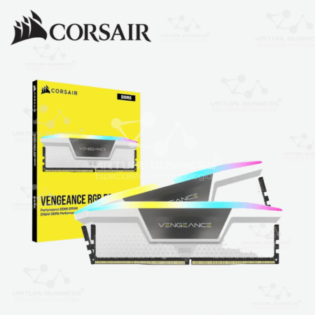 MEMORIA RAM CORSAIR DDR5 32GB (16GBX2) VENGEANCE RGB 5200 MHZ RGB BLANCO