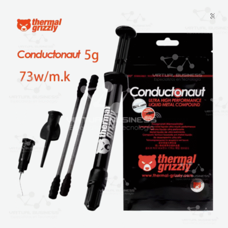 PASTA TÉRMICA LÍQUIDA THERMAL GRIZZLY 1G/5G, 73W/MK, COMPUESTO REFRIGERANTE DE ALTO RENDIMIENTO PARA CPU/GPU, SILICONA REFRIGERANTE PARA JUEGOS, PC, PS5