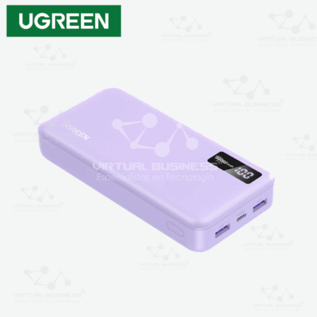 POWER BANK UGREEN CARGA RAPIDA 20000 MAH 20W MORADO PB312-65590B