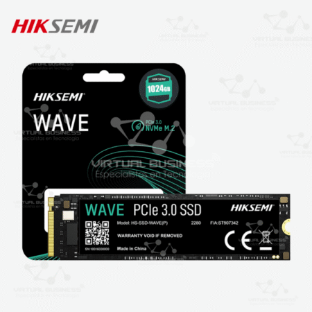 UNIDAD DE ESTADO SOLIDO HIKSEMI CONSUMO WAVE (P),1024GB, M.2 2280, PCIE, 2450 MB/S+