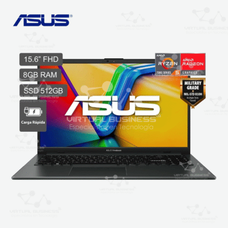 LAPTOP ASUS VIVOBOOK GO 15 15.6 PULGADAS AMD RYZEN 5 7520U 512G SSD 8GB RAM