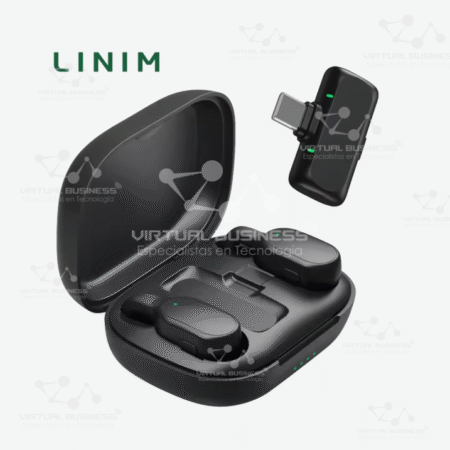 MICRÓFONO DE SOLAPA INALÁMBRICO LINIM V55 CON ESTUCHE DE CARGA - TIPO-C