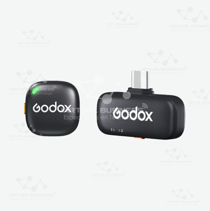 MICRÓFONO LAVALIER INALÁMBRICO GODOX C01 KIT2 PARA IPHONE Y ANDROID, USB C - Imagen 3