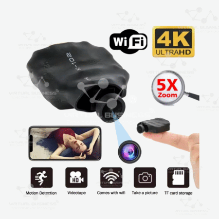 MINI CÁMARA WIFI 4K HD DIY CON ZOOM 5X Y DETECCIÓN DE MOVIMIENTO