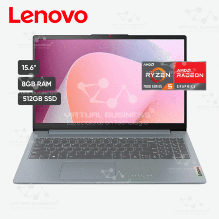 NOTEBOOK LENOVO SLIM 3 15.6 PULGADAS AMD RYZEN 5 8GB 512GB SSD