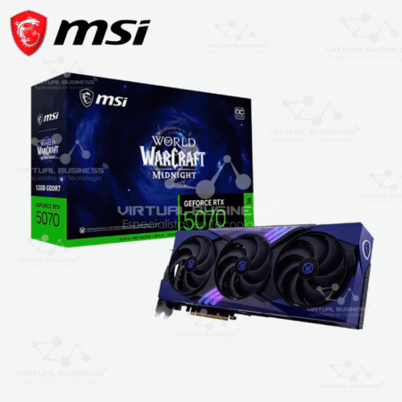TARJETA DE VIDEO MSI GEFORCE RTX5070 12G WOW MIDNIGHT VOID EDITION OC, 12 GB GDDR7, PCIE 5
