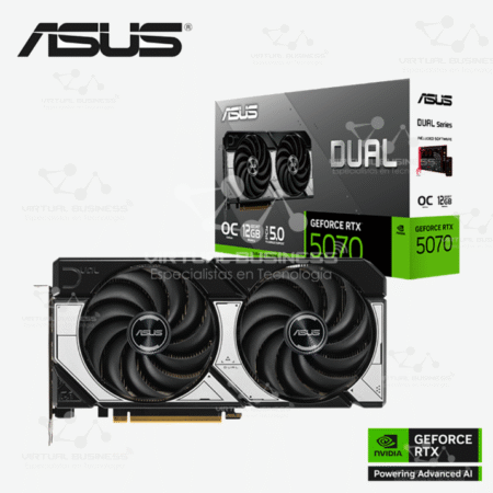 TARJETA DE VIDEO ASUS DUAL-RTX5070-O12G, 12GB GDDR7, PCIE GEN 5.0