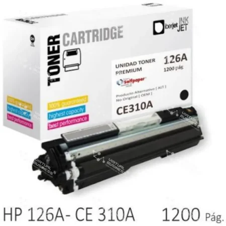 Tóner Jet Life CE310A Negro Compatible HP 126A